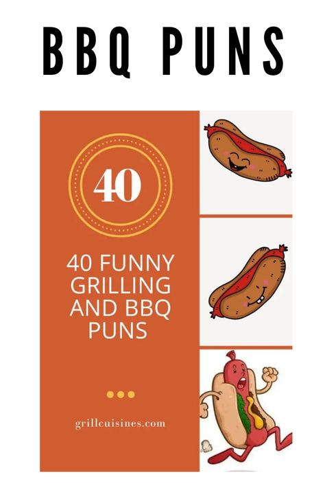 Grilling season is here and what better way to celebrate than with some pun-tastic jokes about all things BBQ! These funny BBQ puns are sure to add some humor to your next BBQ. #bbqpuns#bbqpunsfunny#bbqsmokerpuns Meat Puns, Bbq Jokes, Burger Puns, Fathers Day Puns, Bbq Funny, Bbq Quotes, Bbq Shed, Meat Love, Bbq Pig