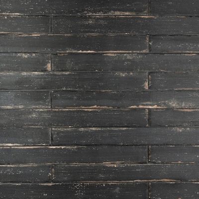 Affinity Tile, Shower Mosaic, Fireplace Facade, Rustic Tile, Matte Tile, Merola Tile, Black Glaze, Black Tiles, Wood Look Tile