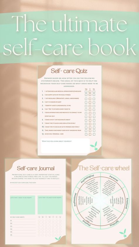 This is a self care workbook too help you improve your self esteem, not expereince burn out and improve your overall productvity Self Care Guide, Self Care Workbook, Improve Your Self, Burn Out, Physical Fitness, Make Time, Self Esteem, Letter Board, Self Care