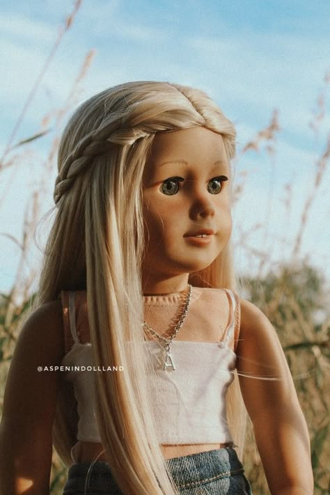 American Doll Hairstyles, American Girl Doll Aesthetic, Ag Doll Hairstyles, Haie Style, All American Girl Dolls, American Girl Hairstyles, Ag Photography, Doll Hairstyles, Ag Doll Crafts