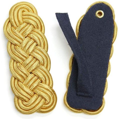 Gold Cord Epaulettes Braid Rope, Prince Clothes, Band Uniforms, Cape Costume, Navy Uniforms, Uniform Accessories, Packaging Template, Silver Bullion, Army Fashion