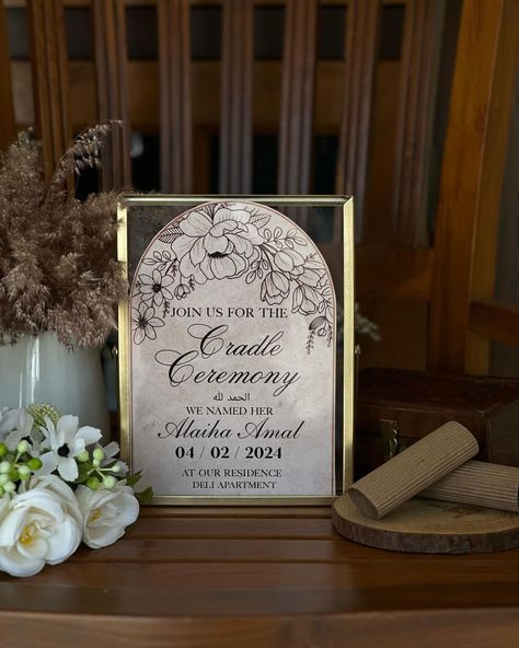 Cradle Ceremony Invitation Card, Cradle Ceremony Invitation, Instagram Invitation, Stained Wood Trim, Cradle Ceremony, Ceremony Invitation, February 3, Invitation Card, Staining Wood