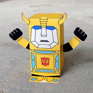 Toy-A-Day: Day 88: Bumblebee Bumblebee Transformers Valentines Boxes, Bumblebee Transformer Valentines Boxes, Transformer Valentines Boxes, Transformers Papercraft Templates, Bumblebee Valentines Boxes, Transformers Valentine Box Boys, Transformer Valentines Day Boxes, Transformers Party Games, Transformers Printables