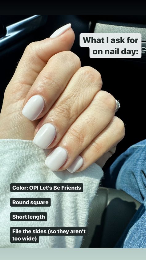 Natural Nails Dipped, Pale Hands Nail Color, Opi Lets Be Friends Dip, White Pink Nail Color, Opi Let’s Be Friends, Spring Nails Light Pink, Pink And White Dip Nails, Opi Milky White, White Dip Nails