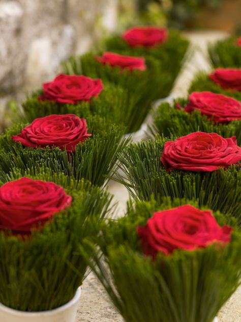 Red Naomi! by Robert Koene Red Rose Wedding, Flower Arrangements Simple, Diy Roses, Wheat Grass, Trendy Flowers, Deco Floral, Arte Floral, Deco Table, Floral Centerpieces