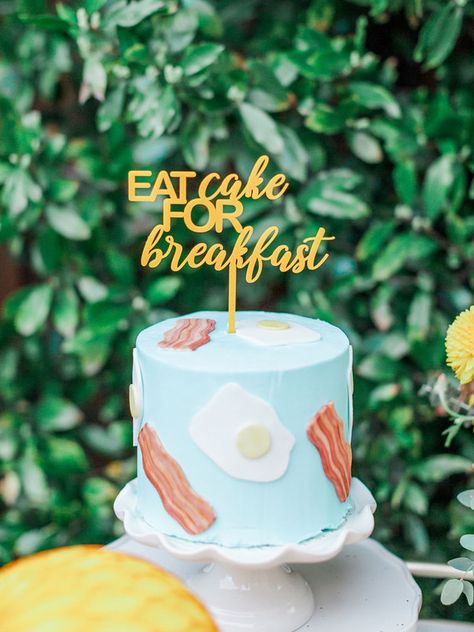 Kids Breakfast Party, Tiki Birthday Party, First Birthday Brunch, Simple Wedding Cakes, Unique Birthday Party Themes, Brunch Decorations, Birthday Breakfast Party, Pancake Party, Fancy Wedding Cakes