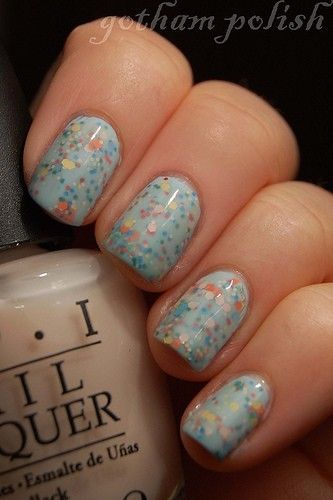 layered nail polish nail-polish Funfetti Nails, Gangsta Nails, Nail Vanity, Cake Nails, Sprinkle Nails, Confetti Nails, Glitter Colors, Mouse Party, Get Nails