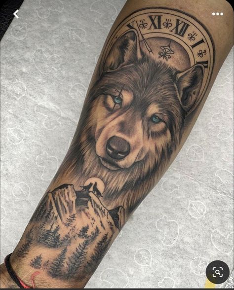 Half Tiger Tattoo, Wolf Tattoo Forearm, Tiger Tattoo Sleeve, Forearm Tattoo Quotes, Half Sleeve Tattoos Forearm, Wolf Tattoos Men, Lion Tattoo Sleeves, Geometric Sleeve Tattoo, Wolf Tattoo Sleeve