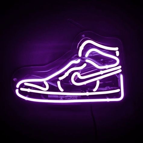 These are fire Neon Purple Widgets, Estilo Nike, Whatsapp Logo, Jordan Logo Wallpaper, Neon Shoes, Purple Aesthetic Background, Neon Quotes, Neon Wall Signs, Purple Neon