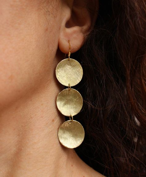 Greek earrings Sterling silver earrings bronze geometric | Etsy Earrings Formal Dress, Greek Earrings, Ancient Greek Jewelry, Earrings Bronze, March Birthstone Necklace, Greek Jewelry, Greek Style, Disc Earrings, Brass Jewelry