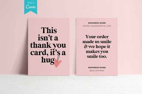 Business Thank You Notes, Small Business Quotes, Business Packaging Ideas, Business Branding Inspiration, Small Business Cards, Purchase Card, Thank You Card Design, Small Business Packaging Ideas, Packaging Template