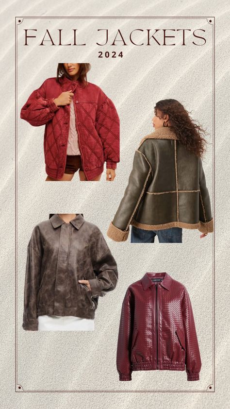 These jackets are MUST HAVE staples for your closet this Fall! 🍂🤎 Leather Shearling Jacket, Fall Jackets, Shearling Jacket, Vegan Leather, I Shop, Leather