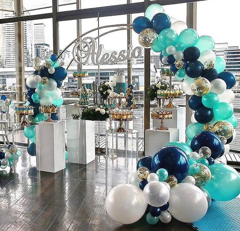 Wedding Balloon Wall, Teal Balloon Garland, Teal Balloons, Garland Arch, Balloon Wall, Party Backdrop, Arch Kit, Blue Balloons, Wedding Balloons