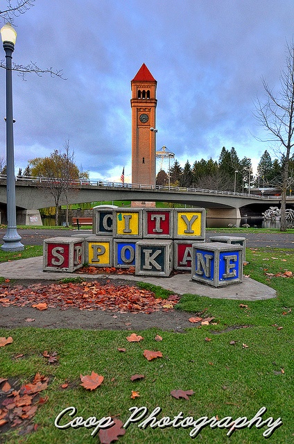 Welcome To Spokane! by Coop Photography, via Flickr Spokane Washington Restaurants, Downtown Spokane, Pretty Scenery, Riverfront Park, Puffy Clouds, View From Above, Friends Gifts, Spot It, Afternoon Sun