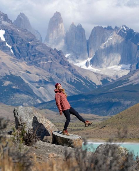 Hiking in Patagonia 🤯 Swipe Over & Add it to your bucket list! 🇦🇷 🇨🇱 📸@marucoppari | Instagram Patagonia Photography, Travel Chile, January 25, Camping & Hiking, Trekking, Patagonia, Photo Booth, Places To Travel, Bucket List