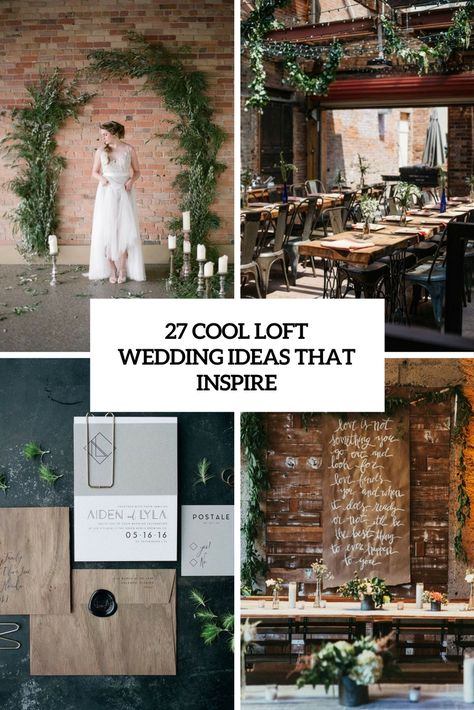 cool loft wedding ideas that inspire cover Loft Wedding Decor, Wedding Decor Ideas, Loft Wedding, Urban Industrial, Rock A, Looking For Love, Wedding Decor, Wedding Events, Wedding Decorations