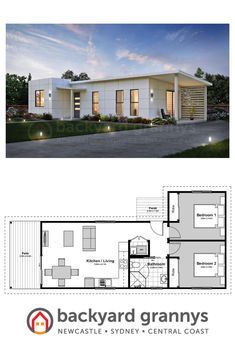 L Design House, Grannyflats Design, L House Plans, U Shape House, L Shaped Homes Plans, L Shaped House, 3d Floor Plans, Granny Flats, Modern Bungalow House