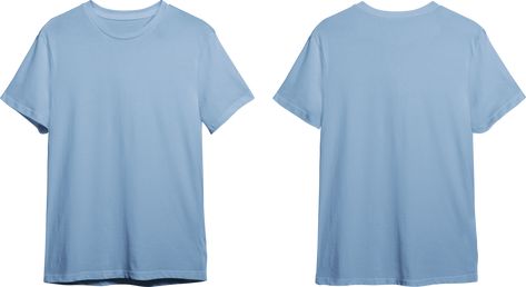 Plain Blue T Shirt, T Shirt Front And Back, Cool Shirt Designs, Easy Diy Art, Plain Tshirt, Blue Tshirt, Steel Blue, Blue Shirt, Free Png