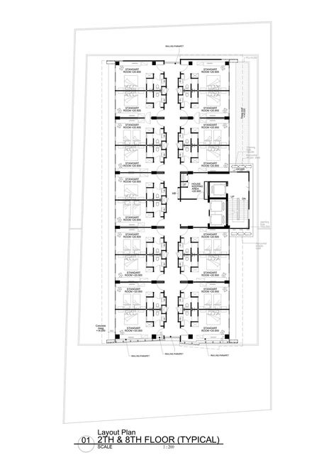 Gallery of Akmani Botique Hotel / TWS & Partners - 28 3 Star Hotel Design Architecture Plan, Hotel Architecture Concept, Hotel Project Architecture, Hotel Layout, Hotel Room Plan, Hotel Guestroom, Hotel Room Design Plan, Hotel Design Architecture, Boutique Hotels Design