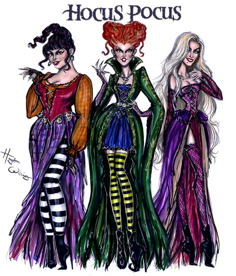 https://flic.kr/p/Mt1qFp | The Sanderson Sisters! #HocusPocus by Hayden Williams | Hocus Pocus Hermanas Sanderson, Disney Mignon, Hayden Williams, Drawing Faces, Sanderson Sisters, Disney Cosplay, Horror Characters, Drawing Tutorials, Hocus Pocus