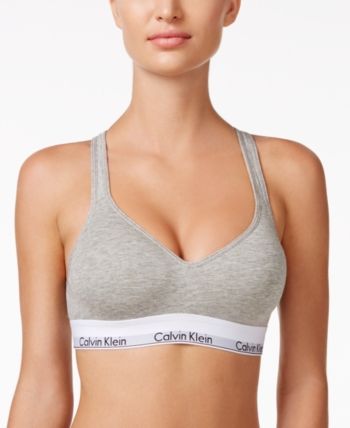 Calvin Klein Modern Cotton Padded Bralette QF1654 - Gray M Calvin Klein Outfits, Bralette Outfit, Padded Bralette, Body Suit Outfits, Trendy Swimwear, Cute Lingerie, Lingerie Outfits, Calvin Klein Woman, Padded Bra