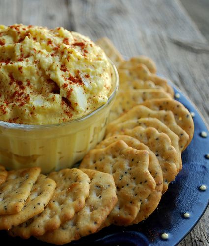 Deviled Egg Dip, Egg Dip, Cole Slaw, Snack Dip, Deviled Egg, Spread Recipes, Yellow Mustard, Appetizer Dips, Hard Boiled