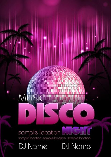 Disco Flyer Design, Disco Party Flyer, Disco Flyer, Disco Poster, Neon Disco, Party Design Poster, Disco Background, Prom Posters, Instagram Branding Design