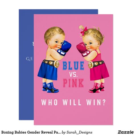 Boxing Gender Reveal, Gender Reveal Party Invitations, Baby Driver, Baby Gender Reveal Party, Gender Reveal Invitations, Baby Gender Reveal, Reveal Party, Baby Gender, Boy Party