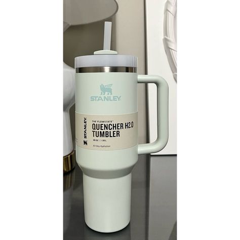 Nwt Stanley Quencher H2.0 Flowstate Tumbler 40oz, Mist Highlights * Cup Holder Compatible * Reusable Straw * 3-Position Lid Featuring A Straw Opening, Wide Mouth, And Full-Cover Top * Dishwasher Safe Stanley Green, Mist Color, Stanley Quencher, Thermos Bottle, Reusable Straw, Wide Mouth, Cup Holder, Shop House, Mist