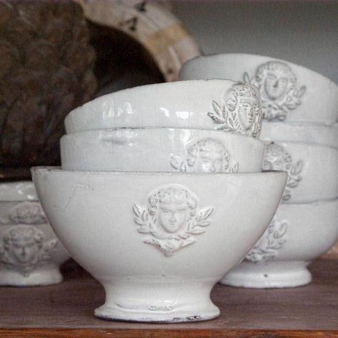 All tableware France Kitchen, Astier De Villatte, French Pottery, Rustic Pottery, Terracotta Clay, Tableware Design, White Dishes, Bowl Designs, Ceramic Tableware