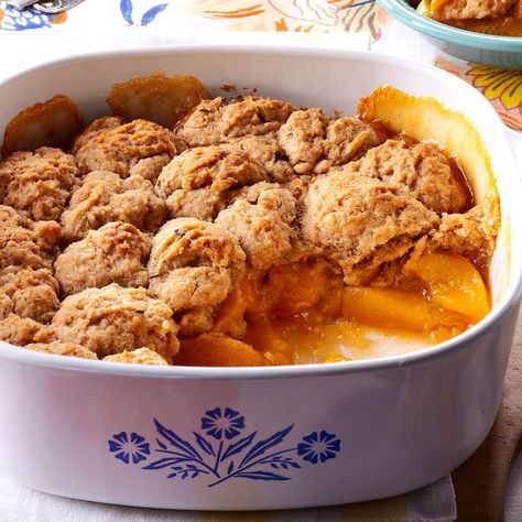 Mango Cobbler, Fruit Cobbler Recipe, Fresh Peach Recipes, 8x8 Pan, Fruit Cobbler, Peach Recipe, Lemon Sauce, Recipe 30, Cobbler Recipes