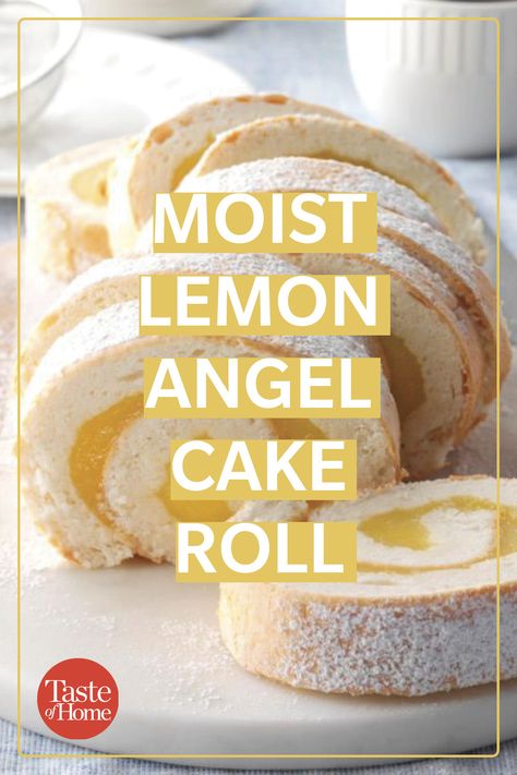 Jelly Rolls Recipe, Jelly Roll Cake, Swiss Roll Cakes, Lemon And Coconut Cake, Cake Roll Recipes, Pretty Cake, Chocolate Roll, Food Texture, Lemon Dessert Recipes