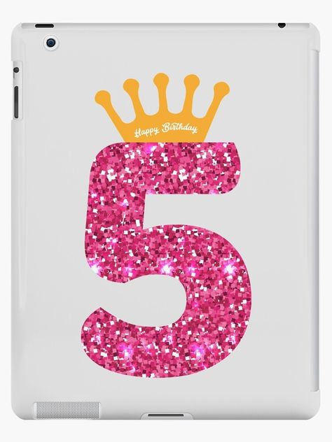 "5th Queens Crow Happy Birthday art for Girls" iPad Case & Skin by melsens | Redbubble 5 Year Birthday Party Ideas, 5th Birthday Ideas For Girls Themes, Birthday Party Illustration, Happy 1st Birthday Wishes, 5th Birthday Girl, Birthday Wishes Girl, 5th Birthday Girls, Idea Illustration, Party Illustration