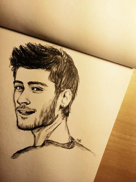 Zayn Malik Drawing, 1d Drawings, 1d Fanart, One Direction Drawings, One Direction Art, Harry Styles Drawing, Pencil Sketches Easy, Gambar One Direction, Direction Art