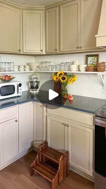 Alexis Cosinuke | Vintage bookcases upcycle or under cabinet shelving? Which is your favorite? 🤩   #kitchenremodel #kitchendesign #kitchenrenovation... | Instagram Shelf Under Cabinets In Kitchen, Shelves Under Kitchen Cabinets, Kitchen Upper Cabinets, Upcycle Bookcase, Kitchen With Shelves, Under Cabinet Shelf, Kitchen Cabinet Shelves, Vintage Bookcase, Cabinet Shelf