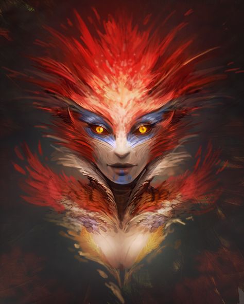 ArtStation - Harpy portrait, Yasen Stoilov Harpy Art, Greek Monsters, Fantasy Races, Concept Artist, Concept Art Drawing, Mythological Creatures, Gothic Art, Mythical Creatures, Just For Fun