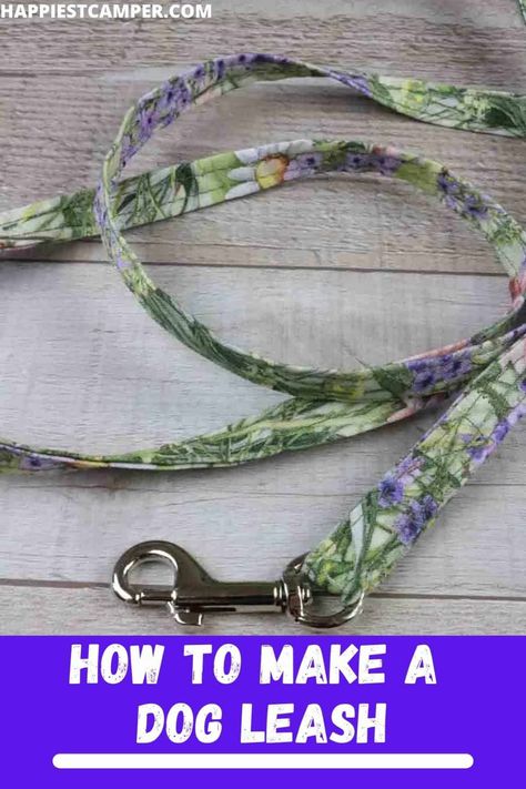 Dog Leashes Diy, Dog Sewing Projects Ideas, How To Make Dog Accessories, Diy Dog Collars And Leashes, Sewing Projects For Dogs Easy, Dog Leads Diy How To Make, How To Sew A Dog Leash, Sewing Dog Collar, Things To Make For Dogs