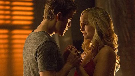 Prime Video: The Vampire Diaries - Temporada 8 Bonnie And Enzo, Couples Beach Photography, Stefan And Caroline, Nathalie Kelley, Michael Malarkey, Vampire Diaries Stefan, Vampire Diaries Seasons, Caroline Forbes, Bad Dreams