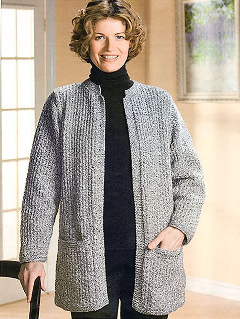 Purchase Down Home Comfort Cardigan Pattern Knitted Coat Pattern, Vest Tutorial, Cardigan Sweater Pattern, Mary Maxim, Home Comfort, Knitting Needles Sizes, Cozy Cardigan, Coat Patterns, Sweater Crochet Pattern