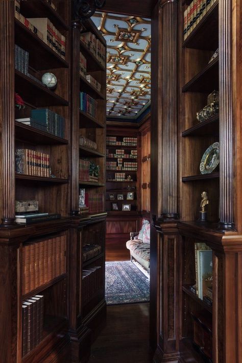 Hidden Book Room, Library With Hidden Door, Hidden Library In House, Secret Places In Houses, Home Library Room Luxury, In House Library, Secret Passageways In Houses, Secret Library Room, Classic Home Library Design