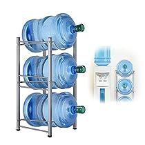 WAYAMY Estante para Garrafon de Agua de 3 Niveles, Soporte Desmontable Resistente para Garrafon de 20 litros para el Hogar Oficina Cocina Sala de Descanso Galon Air, Water Bottle Storage Rack, Bottle Buddy, 5 Gallon Water Bottle, Water Bottle Organization, Gallon Water Jug, Water Bottle Storage, Metal Storage Racks, Gallon Water Bottle