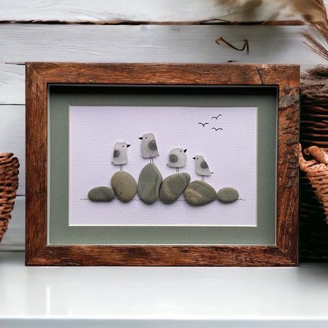 Beach Glass Projects, Sea Glass Birds, Stone Projects, Beach Rocks, Native American Artists, Beach Lover, Glass Pictures, Family Picture, Wooden Sculpture