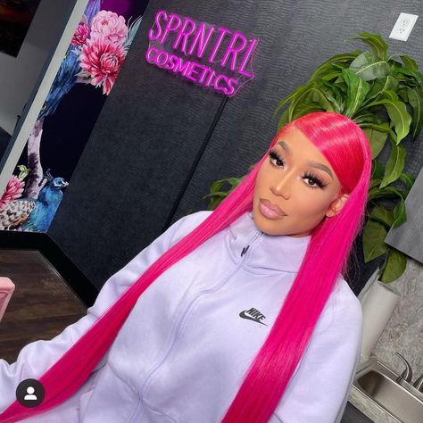 Weave Hairstyles Braided, Dyed Hair Inspiration, Hair Twist Styles, Go Pink, Pink Wig, Pretty Hair Color, Dope Hairstyles, Hair Ponytail Styles, Short Black Hairstyles