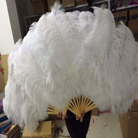 Online Shop Big Ostrich Feathers Fan With Bamboo Staves for Belly Dance Halloween Party Ornament Decor Necessary, 13 bones | Aliexpress Mobile Ostrich Feather Fan, Party Fans, Fan Decoration, Feather Fan, Fan Picture, Sweet 16 Parties, Feather Pattern, Ostrich Feather, Ostrich Feathers