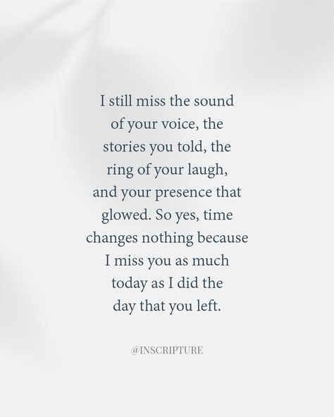 FOREVER // I will miss you.⁣ ⁣⁣ I miss you today as much as the day when I lost you. 💖⁣ ⁣⁣ www.inscripture.com⁣⁣ ⁣⁣ #griefquotes #griefandloss #quoteoftheday #mourning #griefjourney #griefjournal #griefencounter #sandscharity #bereavement #bereavementsupport #funeral #siblinggrief #grievingmother #grievingdaughter #memorialjewellery #ashesjewellery #handwritingjewellery #fingerprintjewellery #gonebutnotforgotten #forevermissed #kinship #widow #widowlife #treasuredmemories #remembrance #love #... Missing Someone That Passed, I Missed You Quietly Today, I Wish Grandpas Never Died, Griefing Your Husband, Quotes About Losing Your Grandpa, You’ll Miss Me When I’m Gone Quotes, Grieve The Life You Thought, Let Me Grieve My Way, Bereavement Quotes