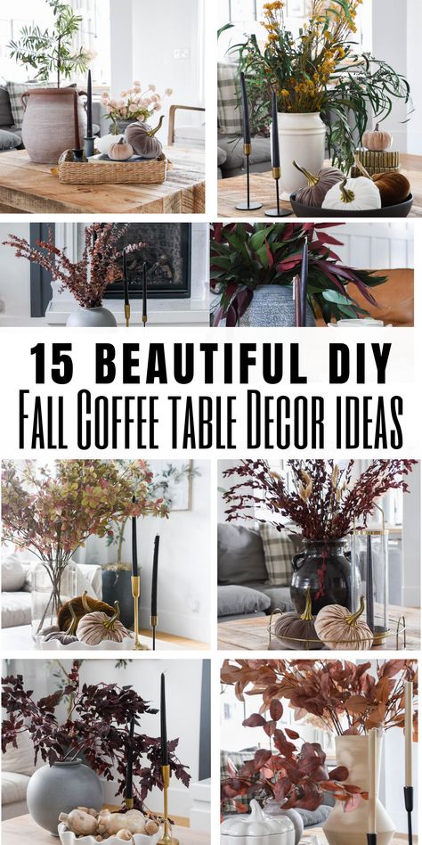 farmhouse fall coffee table decor Vintage Coffee Table Decor, Fall Coffee Table Decor Tray, Table Staging, Coffee Table Fall Decor, Modern Coffee Table Decor, Table Fall Decor, Try Square, Fall Coffee Table Decor, Coffee Table Decor Ideas