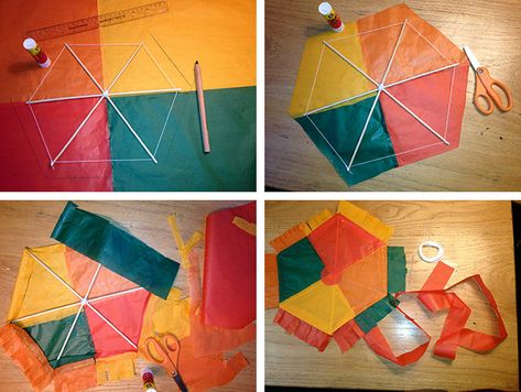 Make A Kite, Kite Building, Paper Kite, Diy Kite, Kites Craft, Chinese New Year Crafts For Kids, Kites For Kids, Kite Making, Summer Art Projects