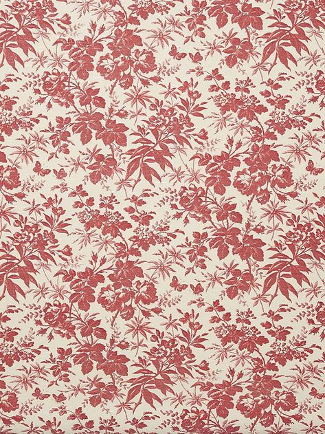 Dior Flowers, Pattern Repetition, Estilo Kitsch, Red And White Wallpaper, Chinese Prints, Flower Print Pattern, Red Toile, Toile Wallpaper, Antique Wallpaper