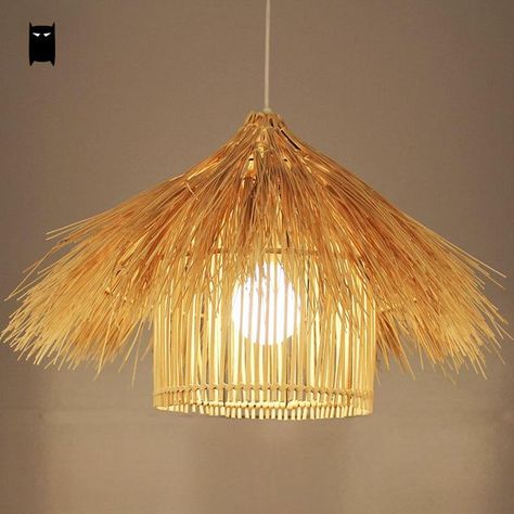 Soleilchat Wicker Rattan Shade Pendant Light Fixture Vintage Industrial Rustic Asian Creative Suspension Lamp Abajur Dining Room Restaurant Shade Pendant Light, Luminaire Vintage, Bamboo Light, Rattan Shades, Bamboo Shades, Bamboo Pendant Light, Color Cafe, Energy Efficient Lighting, Types Of Lighting