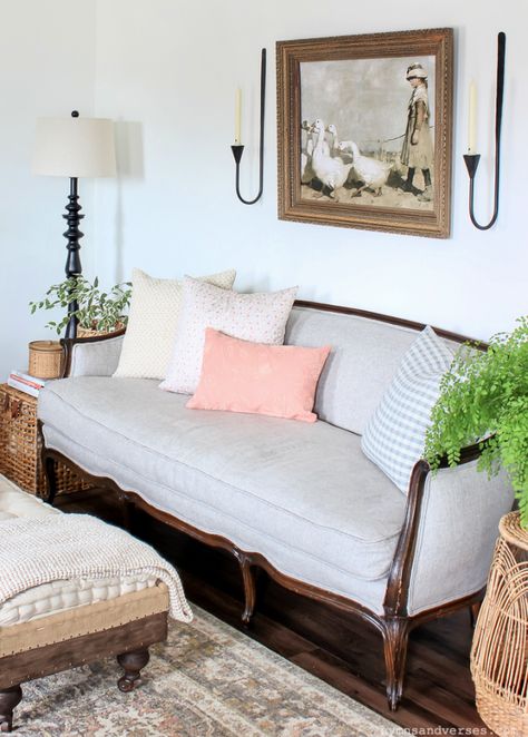 Five Decor Ideas to Get Your Home Ready for Spring | Hymns and Verses Free Vintage Art, Vintage Easter Baskets, Small Gallery Wall, Printable Vintage Art, Velvet Drapes, Southern Home, Art For Your Home, Pillows And Throws, Beach Wall Art